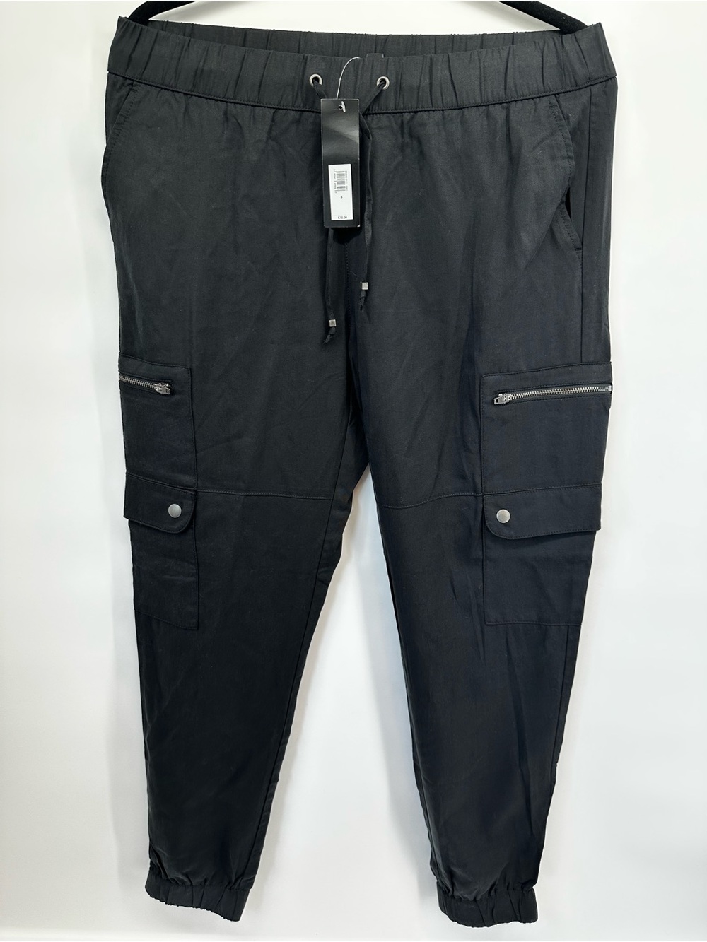 Banana Republic Black Cargo Joggers Women’s Size S NWT TENCEL™ Lyocell